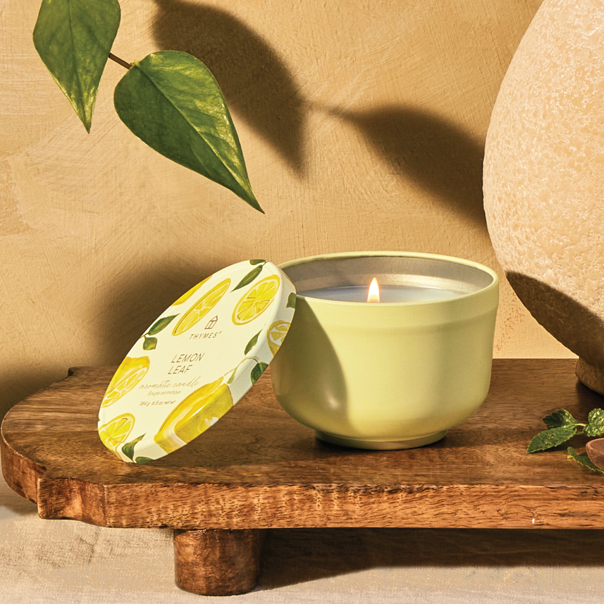 Lemon Leaf Poured Candle Tin - Image 2