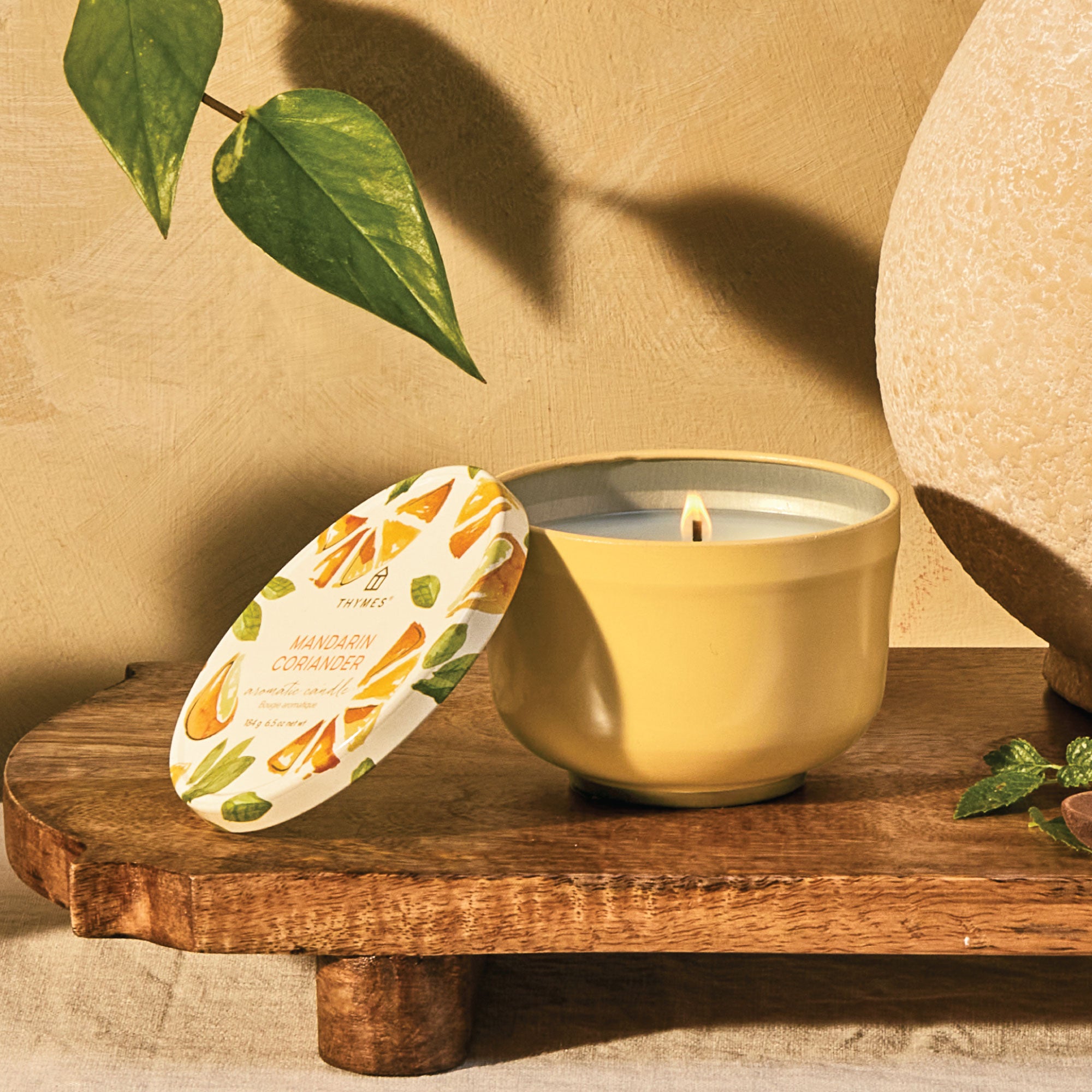 Mandarin Coriander Poured Candle Tin - Image 2