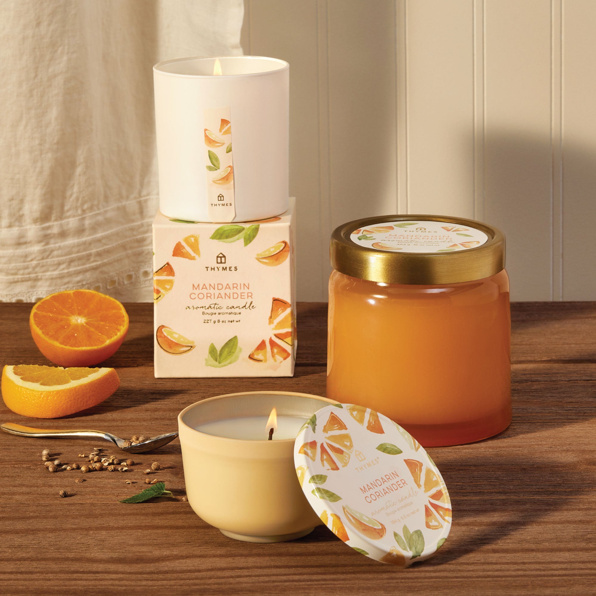 Mandarin Coriander Poured Candle Tin - Image 4
