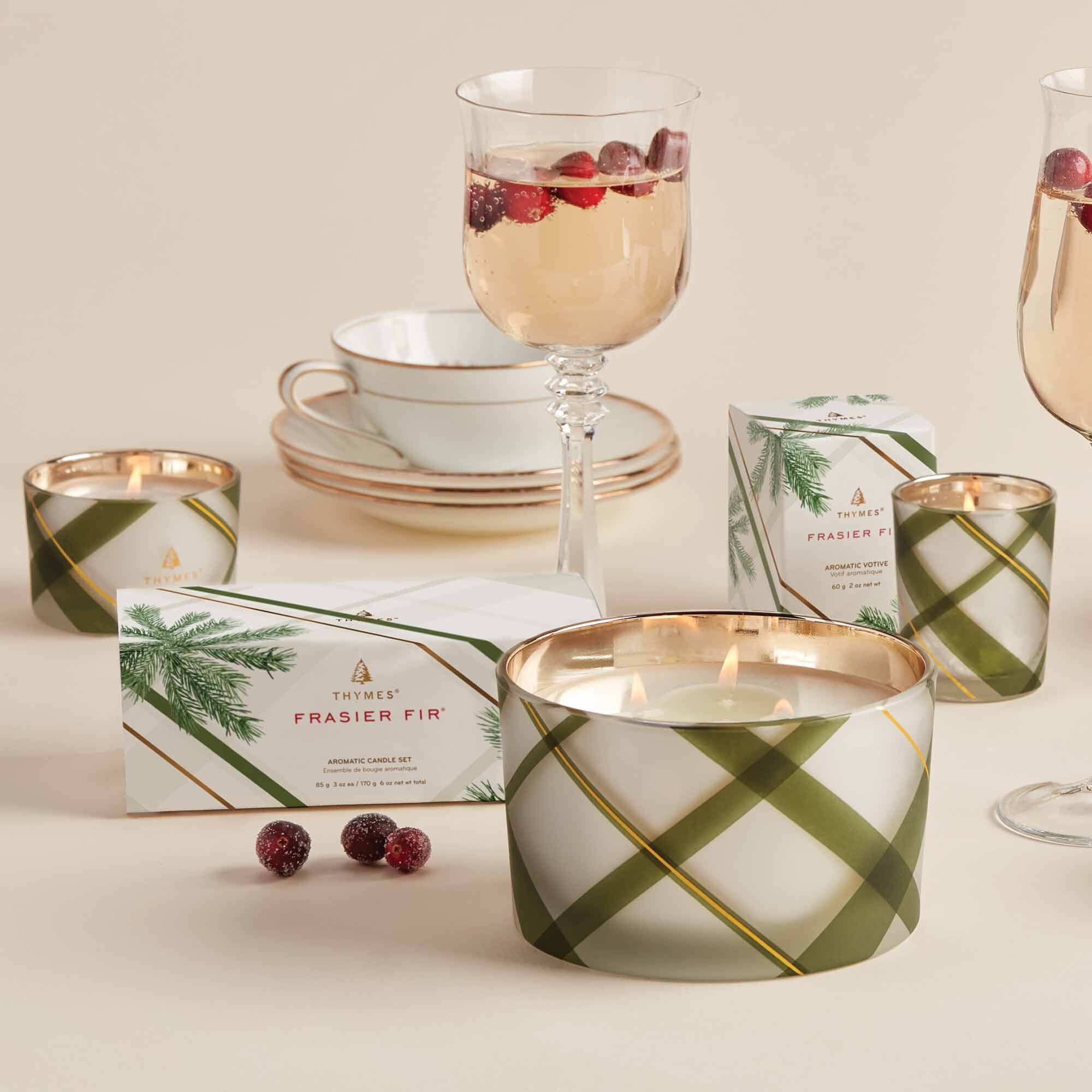 Frasier Fir? Frosted Plaid 3-Wick Candle - Image 4