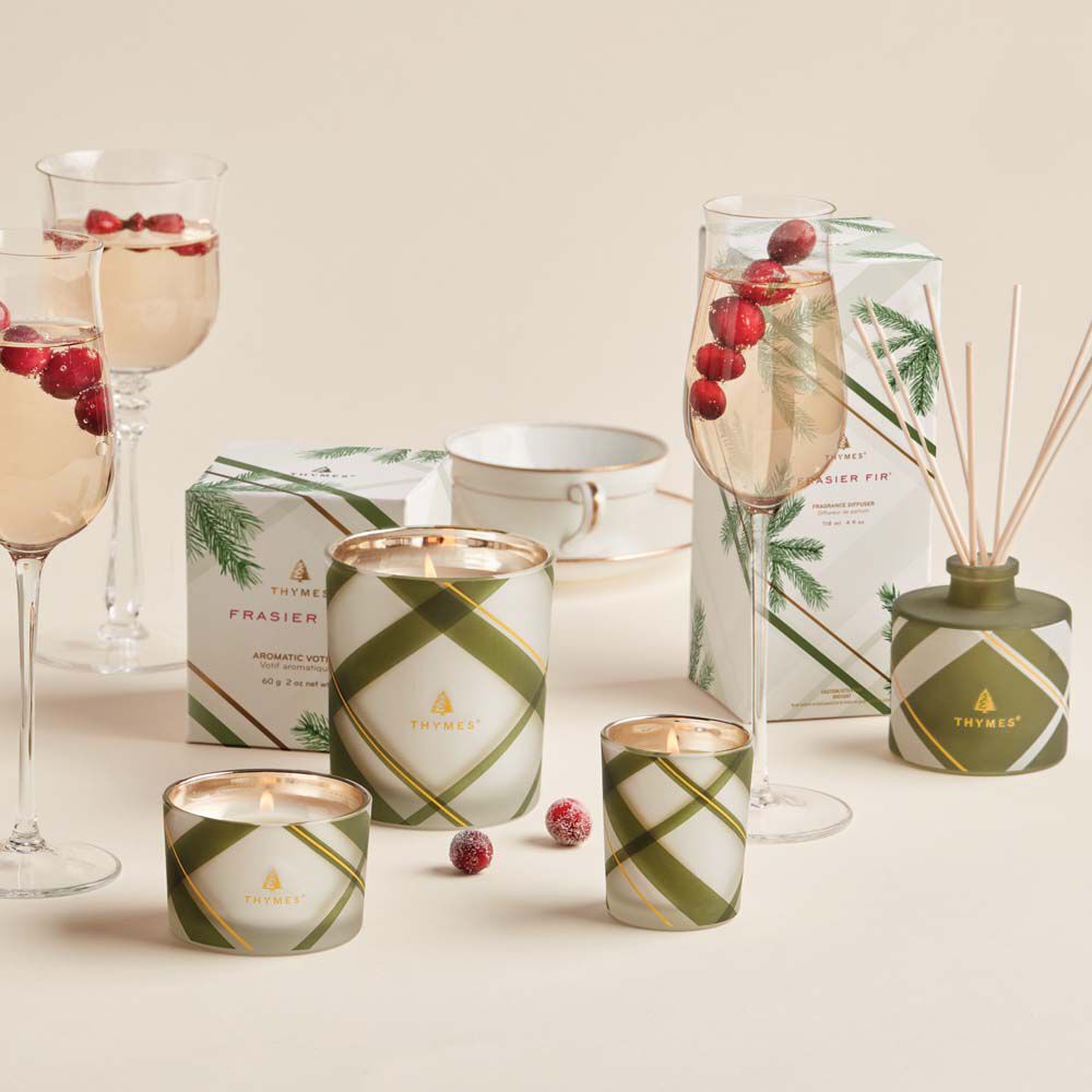 Frasier Fir? Frosted Plaid Votive Candle - Image 5