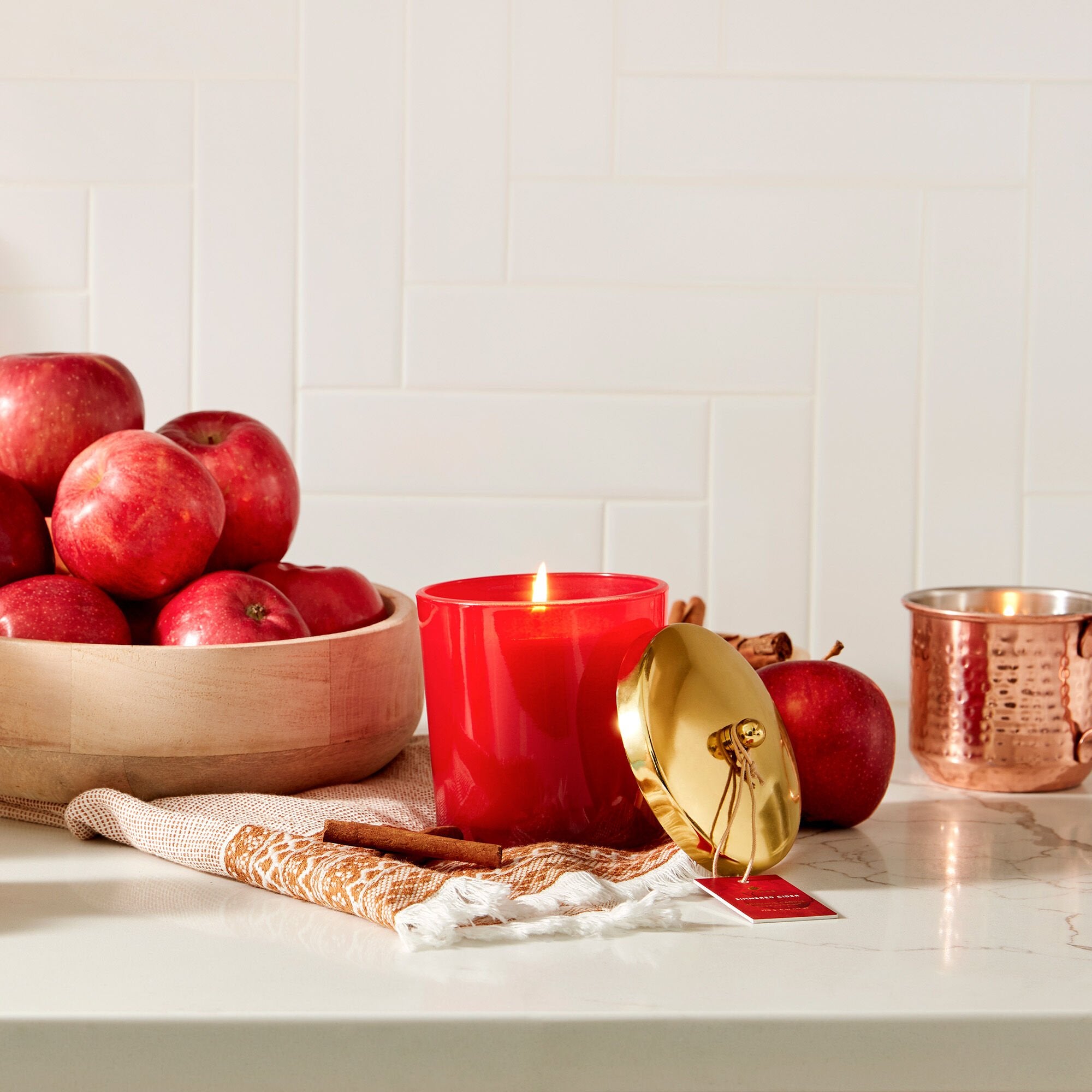 Simmered Cider Harvest Red Poured Candle - Image 2