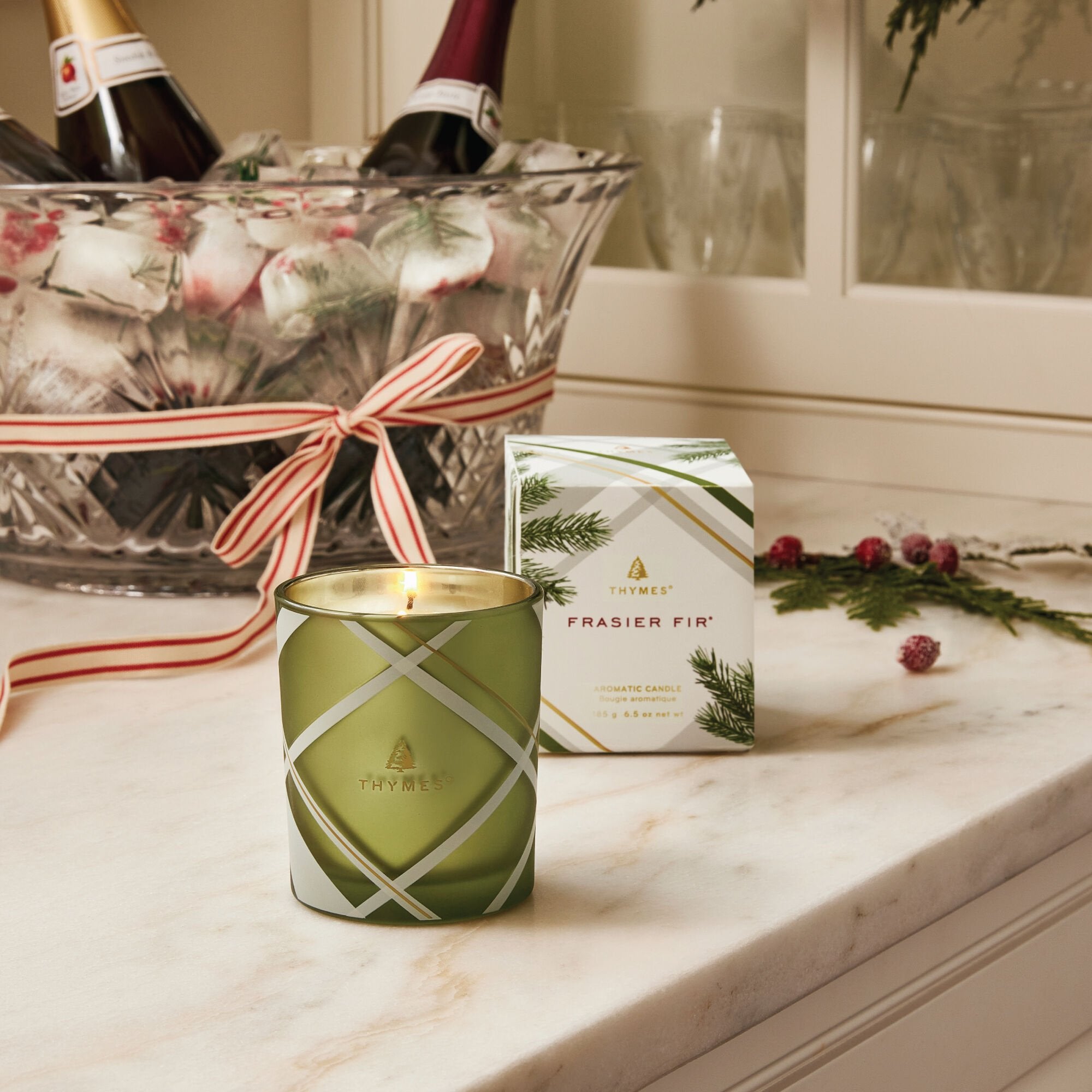 Frasier Fir? Frosted Plaid 6.5 oz Poured Candle - Image 2